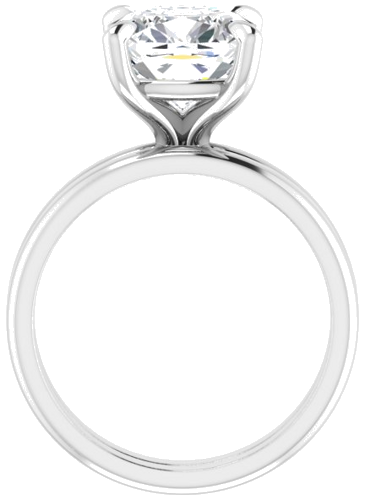 Platinum  9x9 mm Cushion Solitaire Engagement Ring Mounting (7)