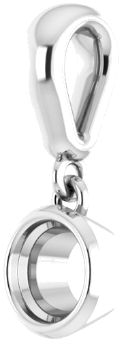 14K White  4.4 mm Round Pendant Mounting (2)