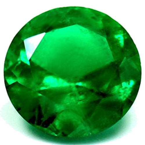 0.77 carat GREEN Round Smaragdas (1)