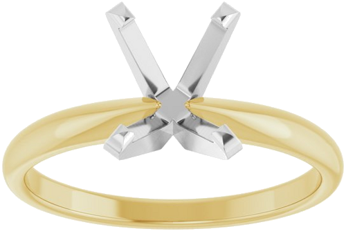 Sužadėtuvių Žiedas „Solitaire“ 585 Baltojo Ir Geltonojo Aukso Oval 9mm x 7mm (3)