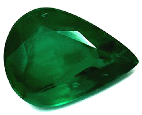 4.19 carat GREEN Pear Smaragdas (1)
