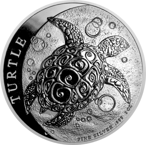 1 oz Bisa Jūras bruņurupucis 2016 Ņūdžersija sudraba monēta (1)