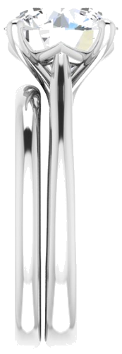 14K White 9.4 mm Round Solitaire Engagement Ring Mounting (9)