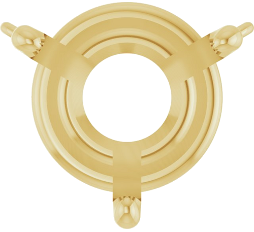 Pakabukas „Round 3-Prong“ 585 Geltonojo Aukso Round 9mm (1)