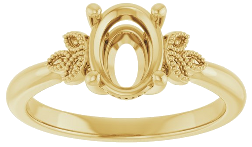 Sužadėtuvių Žiedas „Solitaire“ 585 Geltonojo Aukso Oval 8mm x 6mm (3)