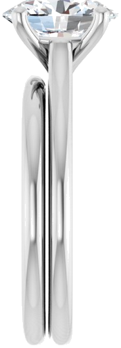 Sužadėtuvių Žiedas „Solitaire“ 585 Baltojo Aukso Oval 9mm x 7mm (9)