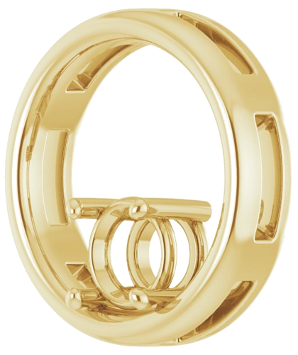14K Yellow  6 mm Round Pendant Mounting (2)