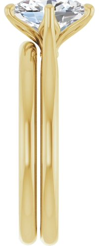 Sužadėtuvių Žiedas „Solitaire“ 585 Geltonojo Aukso Oval 9mm x 7mm (9)