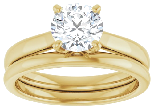 14K Yellow 6.5 mm Round Engagement Ring Mounting (8)
