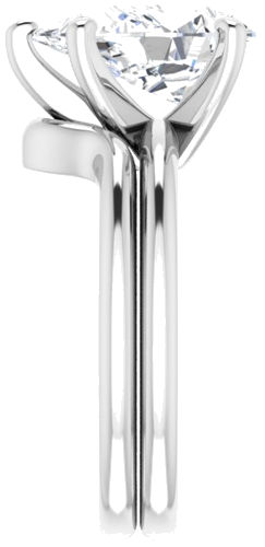 Sužadėtuvių Žiedas „Solitaire“ 585 Baltojo Aukso Pear Shape 12mm x 8mm (9)