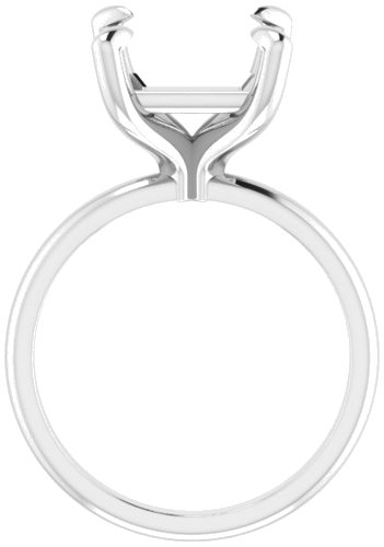 Sužadėtuvių Žiedas „Solitaire“ 585 Baltojo Aukso Square 9mm (2)