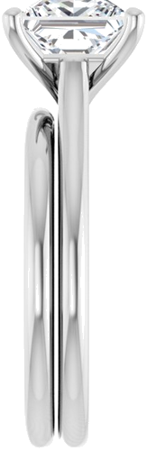 Sužadėtuvių Žiedas „Solitaire“ 585 Baltojo Aukso Square 7mm (9)