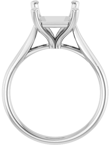 Sužadėtuvių Žiedas 950 Platinos Emerald 11mm x 9mm (2)