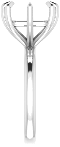 Sužadėtuvių Žiedas „Solitaire“ 585 Baltojo Aukso Asscher 10mm (4)