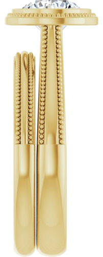 Sužadėtuvių Žiedas „Solitaire“ 585 Geltonojo Aukso Round 6.5mm (9)