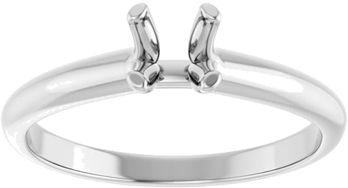 Sužadėtuvių Žiedas „Solitaire“ 585 Baltojo Aukso Round 5.2mm (3)