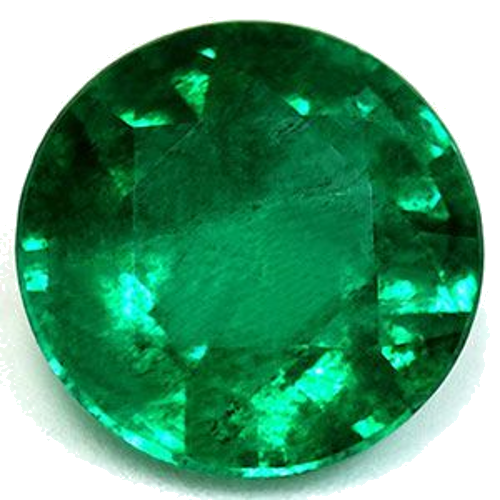 1.08 carat GREEN Round Smaragdas (1)