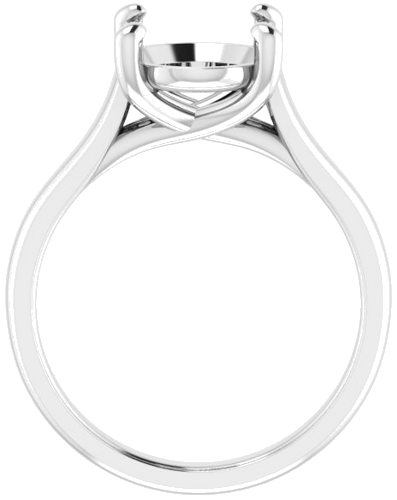 Platinum 11x9 mm Oval Solitaire Engagement Ring Mounting (2)