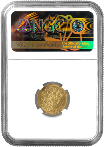 5 rubles Nicholas II Russian Empire gold coin NGC MS 62 1903 (2)