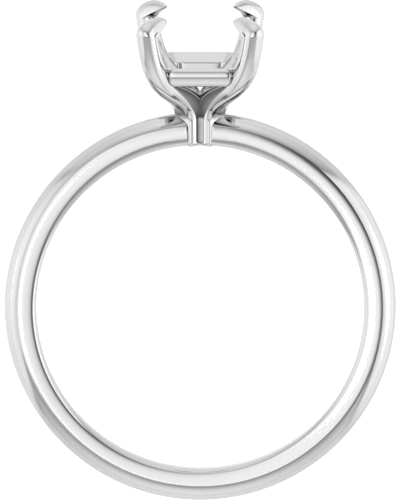 Platinum  8x6 mm Emerald Solitaire Engagement Ring Mounting (2)