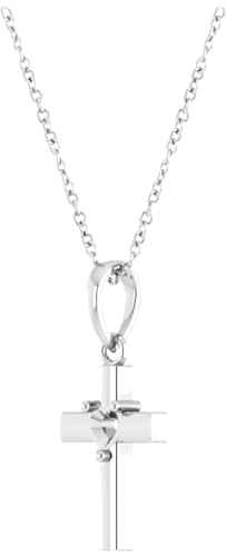 Pakabukas „Heart Cross“ 925 Sidabro Heart Shape 3mm (2)