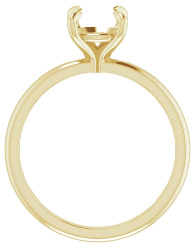 14K Yellow  7 mm Round Solitaire Engagement Ring Mounting (2)