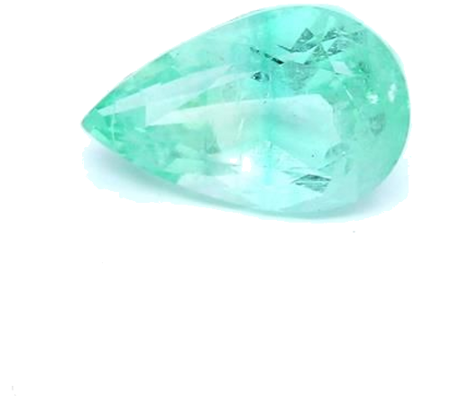 2.71 carat GREEN BRILLIANTFANCY cut Pear Smaragdas (1)