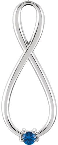 14K White 1-Stone Family Infinity-Inspired Pendant (3)