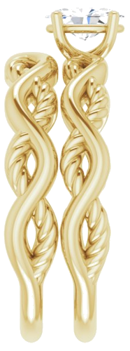 Sužadėtuvių Žiedas „Infinity-Inspired“ 417 Geltonojo Aukso Oval 6mm x 4mm (9)