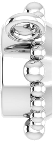 14K White 3.5 mm Round Beaded Bezel-Set Necklace Center (3)