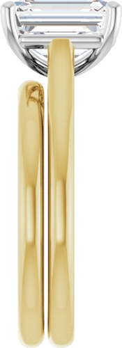 Sužadėtuvių Žiedas „Solitaire“ 585 Baltojo Ir Geltonojo Aukso Emerald 9mm x 7mm (9)