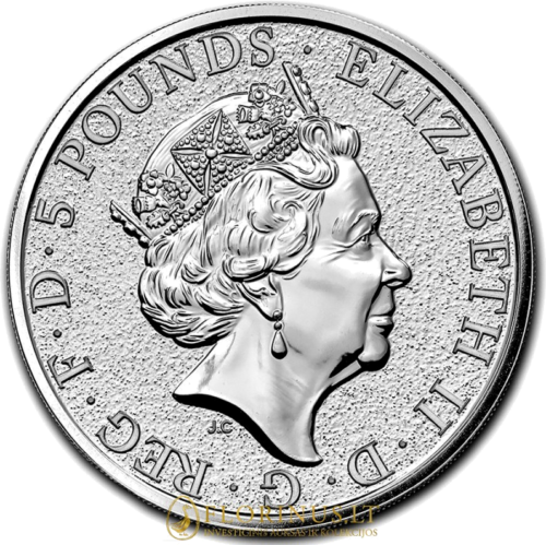 2017 Griffin, Queen's Beasts, Great Britain, 2 oz Silver coin (3)