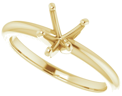 Sužadėtuvių Žiedas „Solitaire“ 585 Geltonojo Aukso Heart Shape 6mm (5)