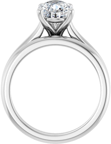 14K White 10x7 mm Pear Solitaire Engagement Ring Mounting (7)