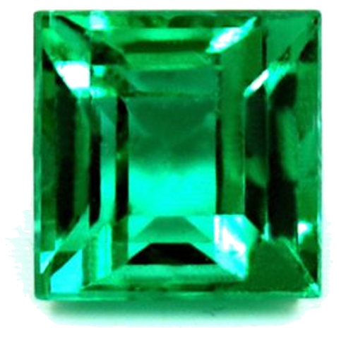 0.91 carat GREEN Square Smaragdas (1)