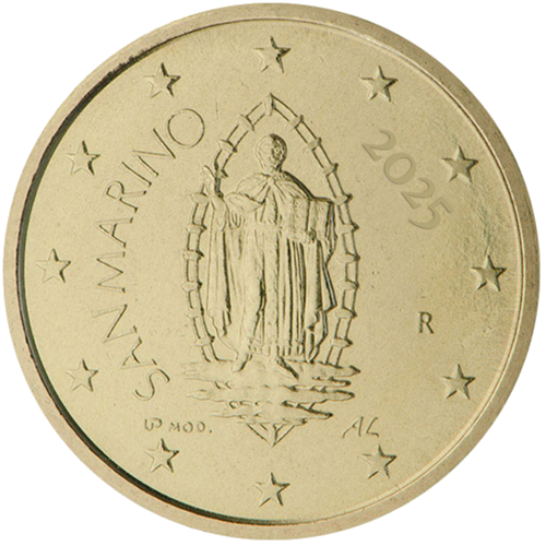 2025 San Marino National 50 Euro Cent Coin (1)
