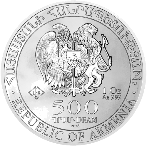 1 oz Noasa šķirsts 2026 Armēnija sudraba monēta (2)