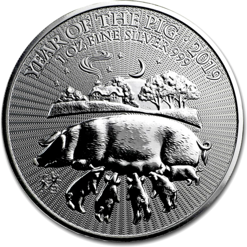 2019 Pig (Lunar) Great Britain 1 oz silver coin (1)
