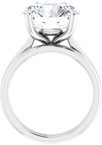 Platinum 12 mm Round Engagement Ring Mounting (7)