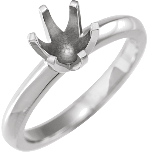 Sužadėtuvių Žiedas „Tall Solstice Solitaire®“ 585 Baltojo Aukso Round 9.4mm (1)