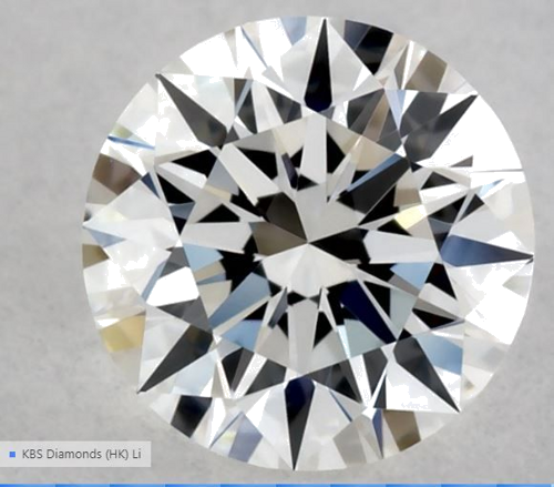 0.56 carat H-VVS2 Excellent cut Natūralus Round Deimantas (1)