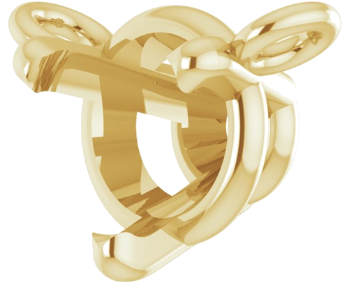 Pakabukas „Round 3-Prong“ 585 Geltonojo Aukso Round 4.5mm (2)