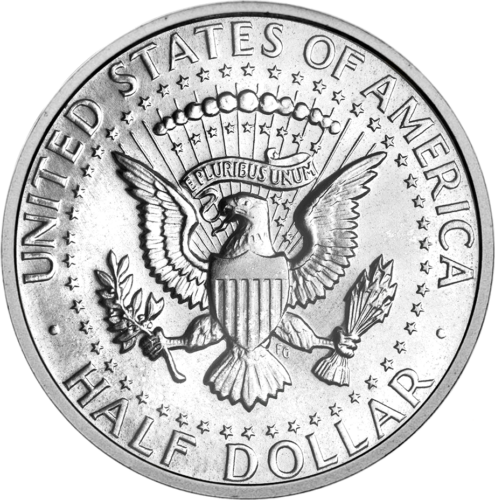 Half Dollar John F. Kennedy 1964 USA Silver Coin (2)