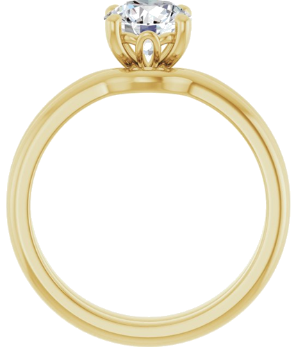 Sužadėtuvių Žiedas „Solitaire“ 585 Geltonojo Aukso Round 6.5mm (7)