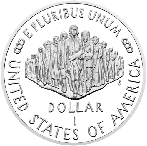 1987 Конституция САЩ 1 долар сребърна монета (1)