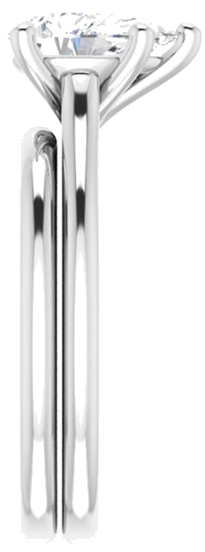 14K White 9x6 mm Pear Solitaire Engagement Ring Mounting (9)