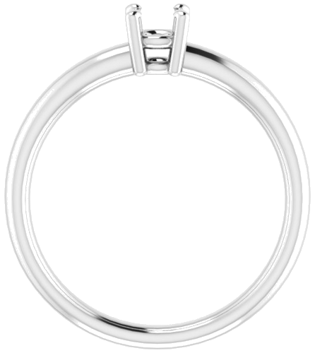 Sužadėtuvių Žiedas „Solitaire“ 417 Baltojo Aukso Round 4.4mm (2)