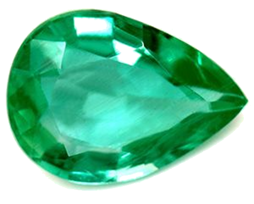 0.87 carat GREEN Pear Smaragdas (1)