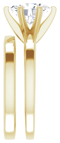 Sužadėtuvių Žiedas „Solitaire“ 585 Geltonojo Aukso Oval 9mm x 7mm (9)