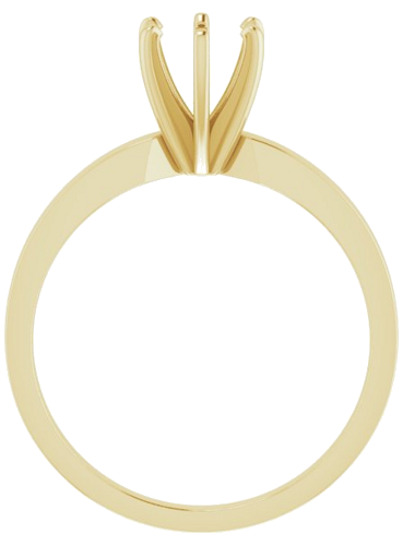 Sužadėtuvių Žiedas „Solitaire“ 585 Geltonojo Aukso Round 5.7mm x 6mm (2)